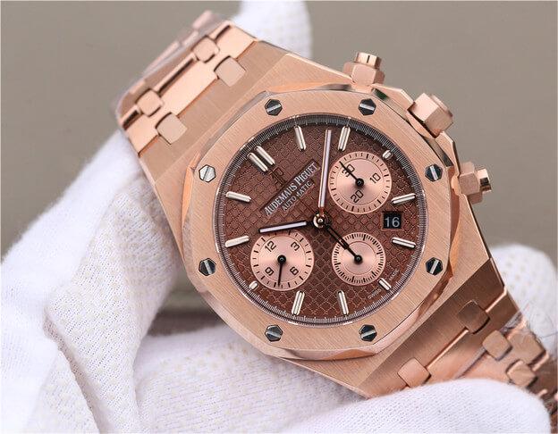 AUDEMARS PIGUET ROYAL OAK CHRONOGRAPH 26331OR.OO.1220OR.02 OM FACTORY BROWN DIAL