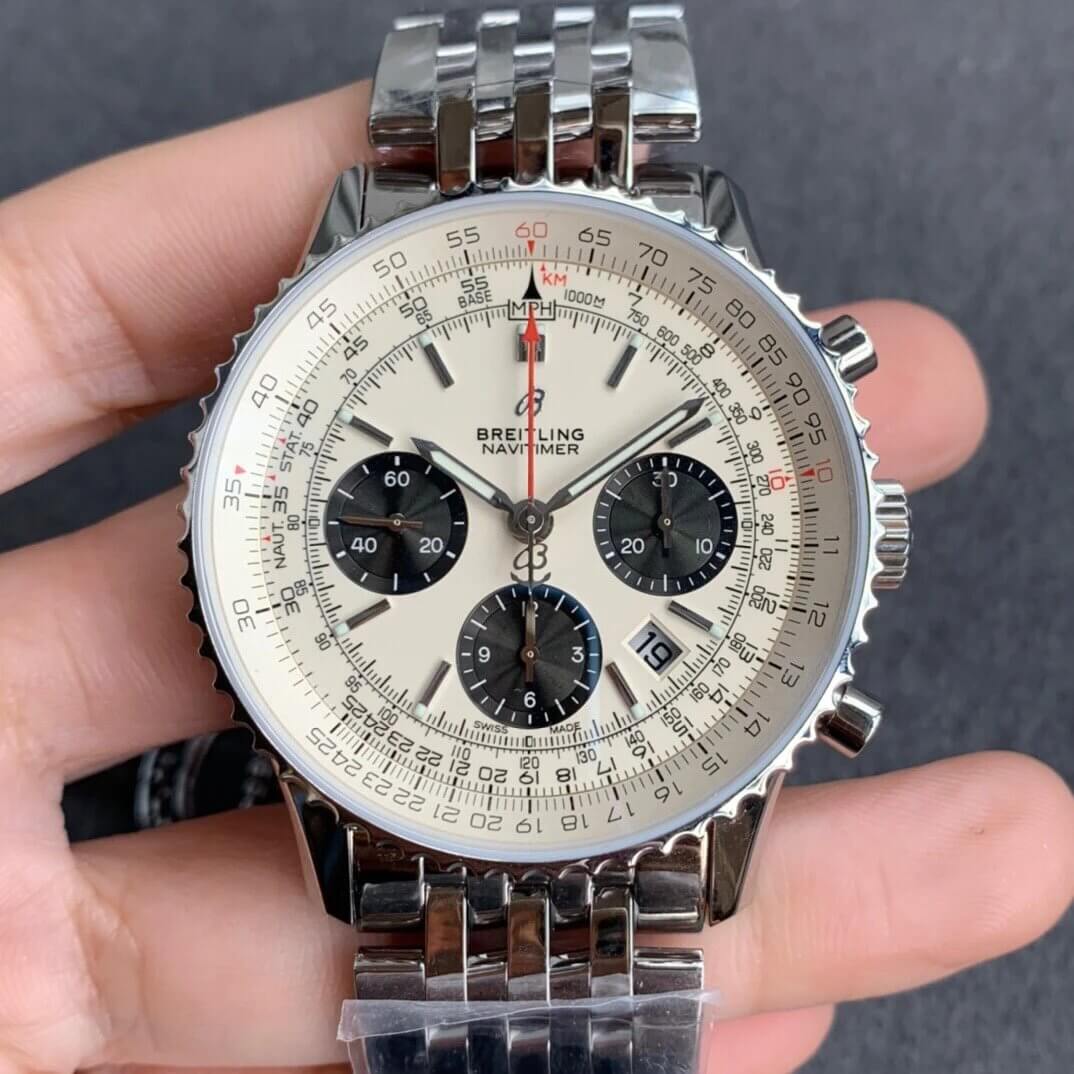 BREITLING NAVITIMER 1 B01 AB0121211G1A1 GF FACTORY SILVER DIAL