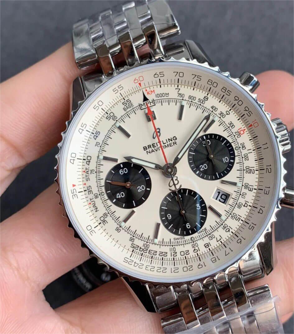 BREITLING NAVITIMER 1 B01 AB0121211G1A1 GF FACTORY SILVER DIAL