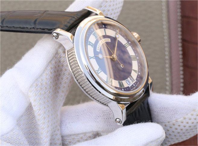 BREGUET MARINE 5817 BLUE DIAL COWHIDE STRAP