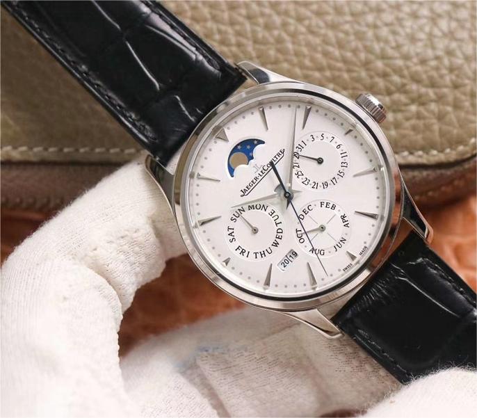 JAEGER-LECOULTRE MASTER ULTRA THIN MOON PERPETUAL CALENDAR 130842J V9 FACTORY WHITE DIAL