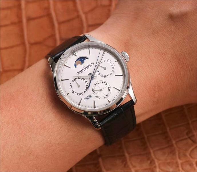 JAEGER-LECOULTRE MASTER ULTRA THIN MOON PERPETUAL CALENDAR 130842J V9 FACTORY WHITE DIAL