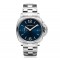 PANERAI Luminor Due 42 mm steel steel bracelet with double face clasp blue dial with arab./Index automatic