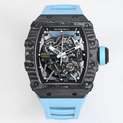 RICHARD MILLE RM35-02 BBR FACTORY BLUE RUBBER STRAP