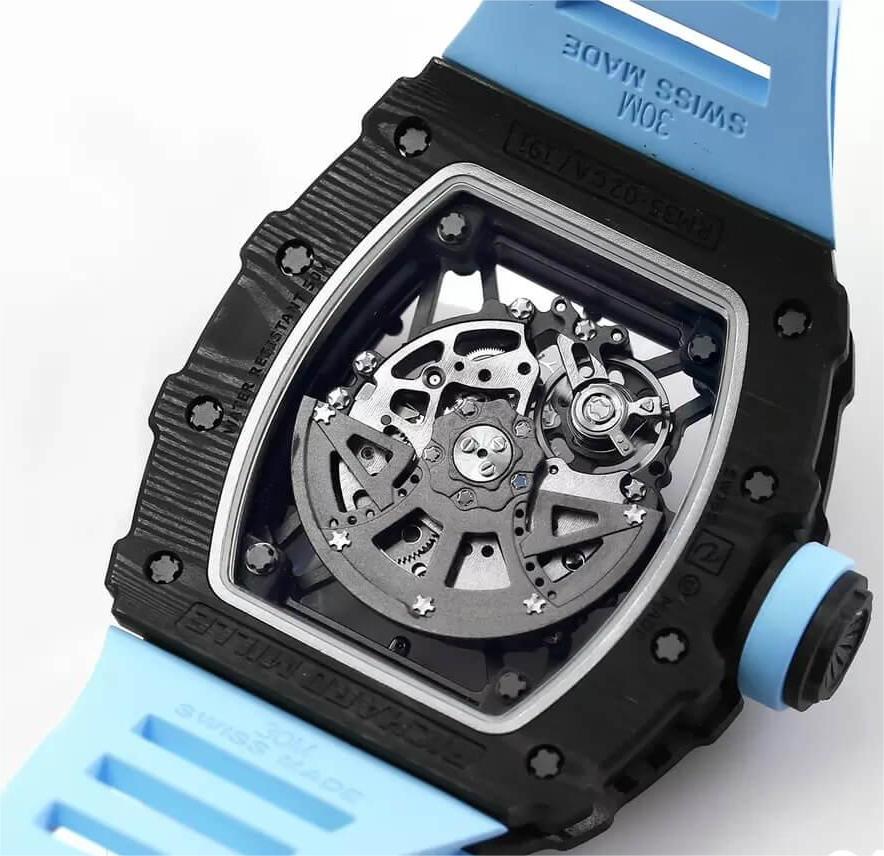 RICHARD MILLE RM35-02 BBR FACTORY BLUE RUBBER STRAP