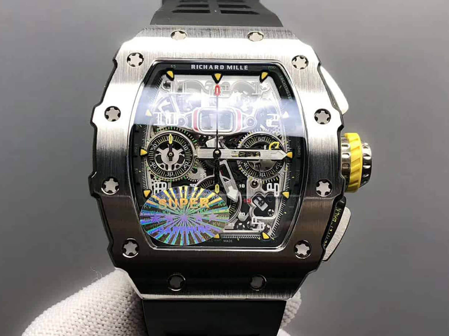 RICHARD MILLE RM11-03 KV FACTORY TITANIUM CASE RUBBER STRAP