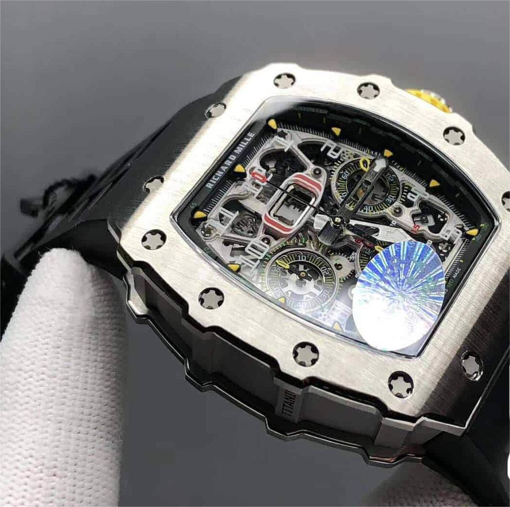 RICHARD MILLE RM11-03 KV FACTORY TITANIUM CASE RUBBER STRAP