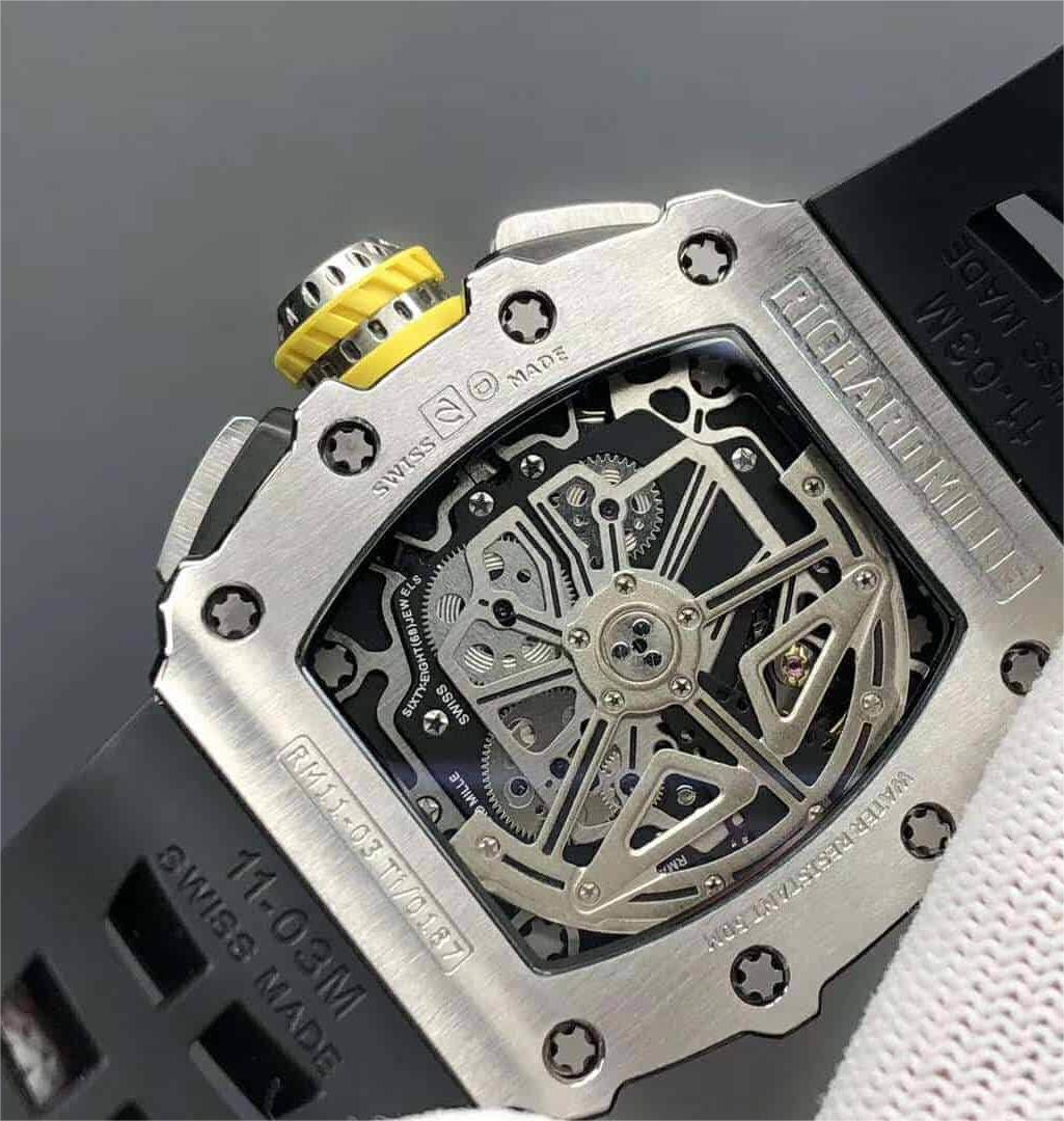 RICHARD MILLE RM11-03 KV FACTORY TITANIUM CASE RUBBER STRAP