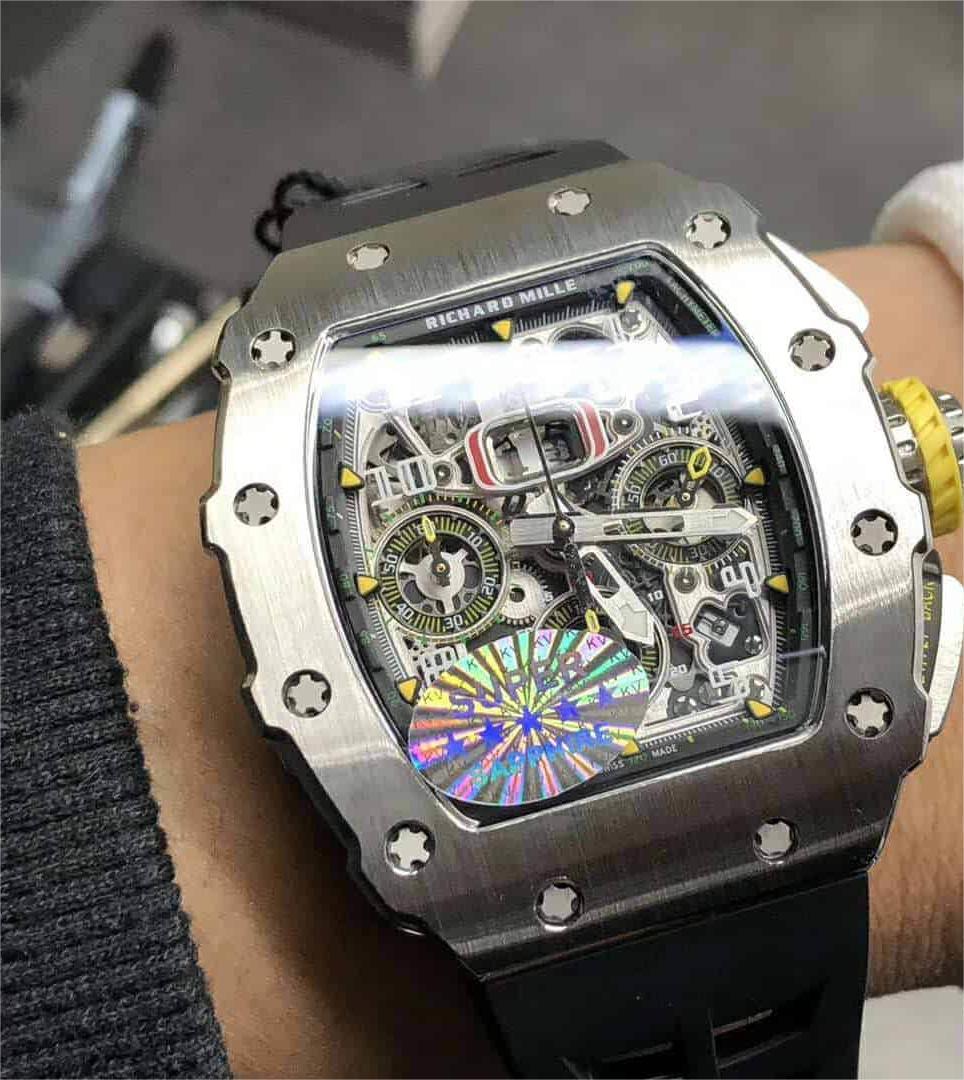 RICHARD MILLE RM11-03 KV FACTORY TITANIUM CASE RUBBER STRAP