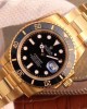 ROLEX SUBMARINER DATE 116618LN VR FACTORY 18K YELLOW GOLD WRAPPED BLACK DIAL