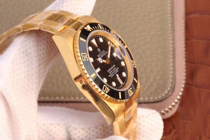 ROLEX SUBMARINER DATE 116618LN VR FACTORY 18K YELLOW GOLD WRAPPED BLACK DIAL