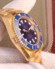 ROLEX SUBMARINER DATE 116618LB VR FACTORY 18K YELLOW GOLD WRAPPED BLUE DIAL