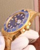 ROLEX SUBMARINER DATE 116618LB VR FACTORY 18K YELLOW GOLD WRAPPED BLUE DIAL