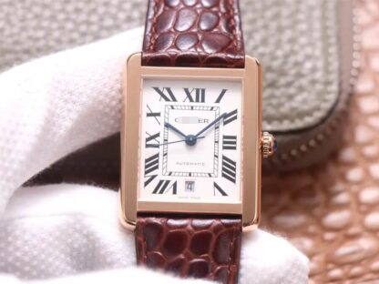  CARTIER TANK W5200026 V9 FACTORY WHITE DIAL