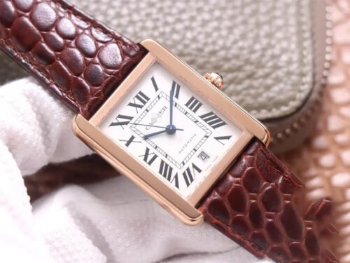  CARTIER TANK W5200026 V9 FACTORY WHITE DIAL