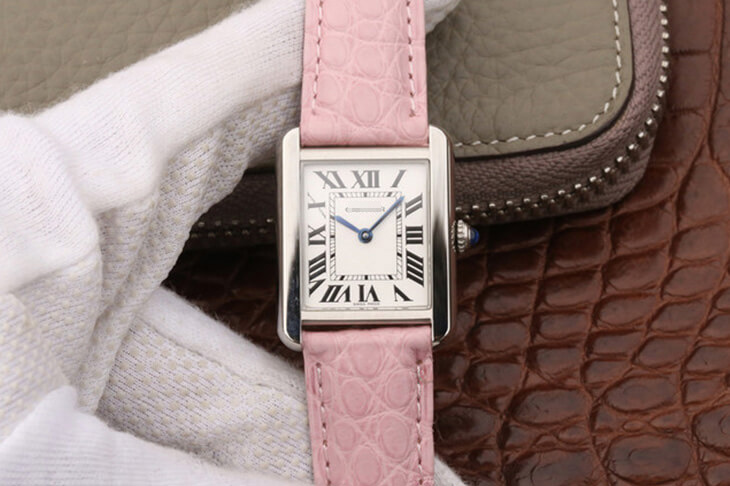 CARTIER TANK LADIES K11 FACTORY PINK STRAP