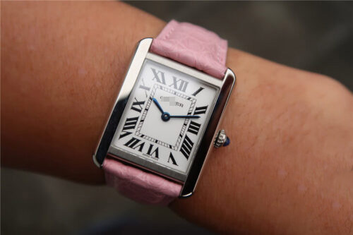 CARTIER TANK LADIES K11 FACTORY PINK STRAP