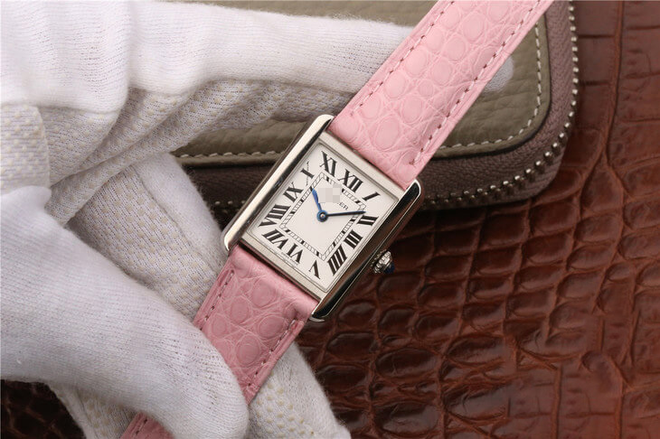 CARTIER TANK LADIES K11 FACTORY PINK STRAP