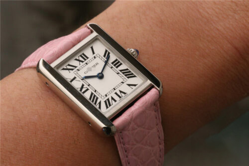 CARTIER TANK LADIES K11 FACTORY PINK STRAP