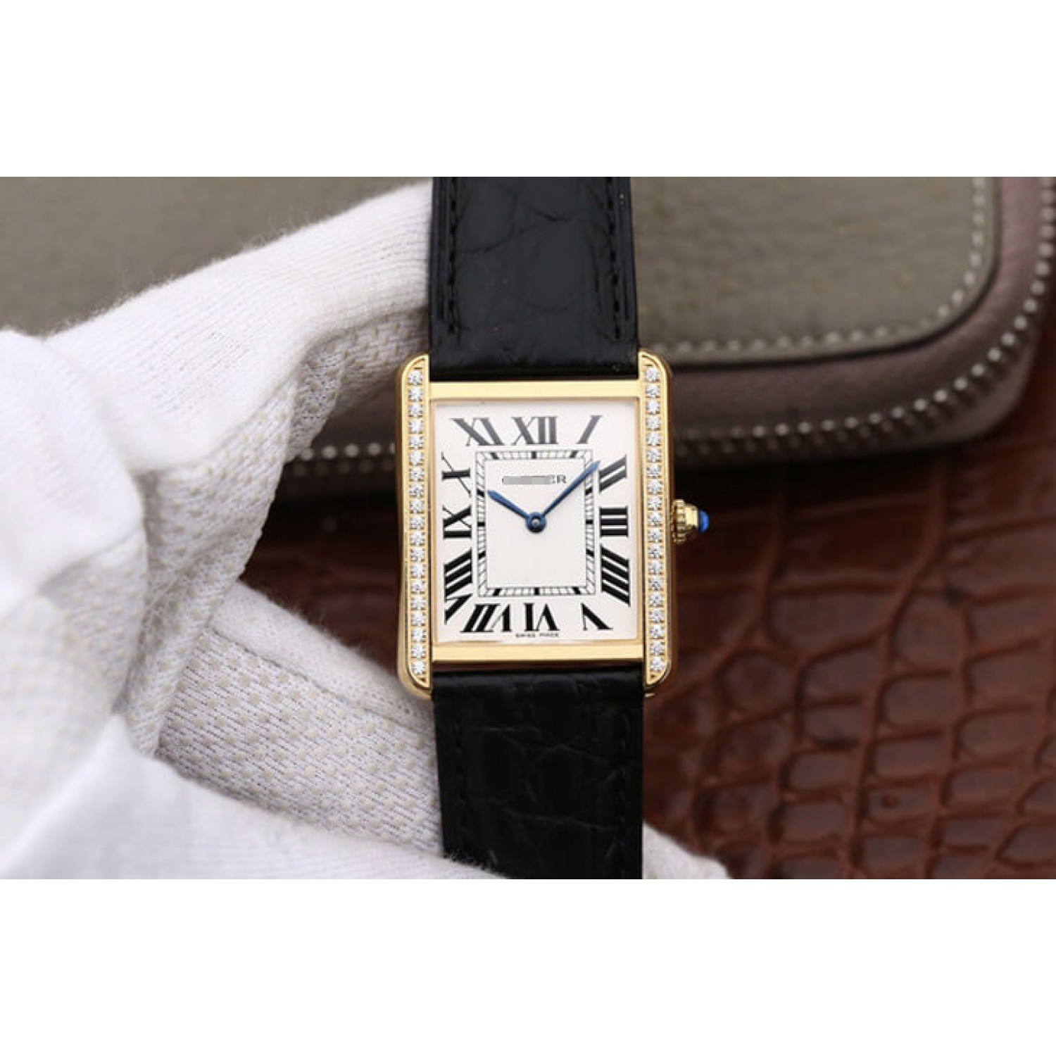 CARTIER TANK LADIES K11 FACTORY DIAMOND-SET BEZEL