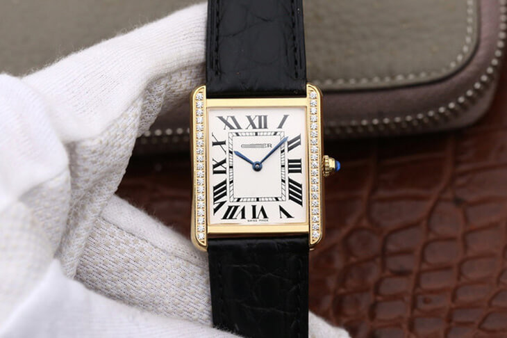 CARTIER TANK LADIES K11 FACTORY DIAMOND-SET BEZEL