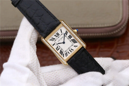 CARTIER TANK LADIES K11 FACTORY DIAMOND-SET BEZEL