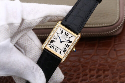 CARTIER TANK LADIES K11 FACTORY DIAMOND-SET BEZEL