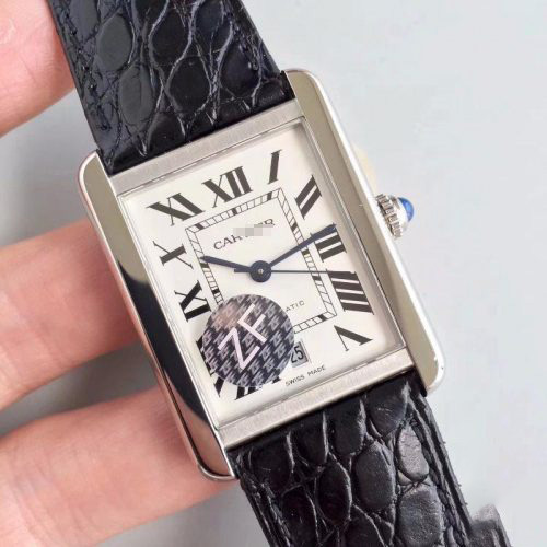 CARTIER TANK SOLO XL AUTOMATIC W5200027 ZF FACTORY WHITE DIAL